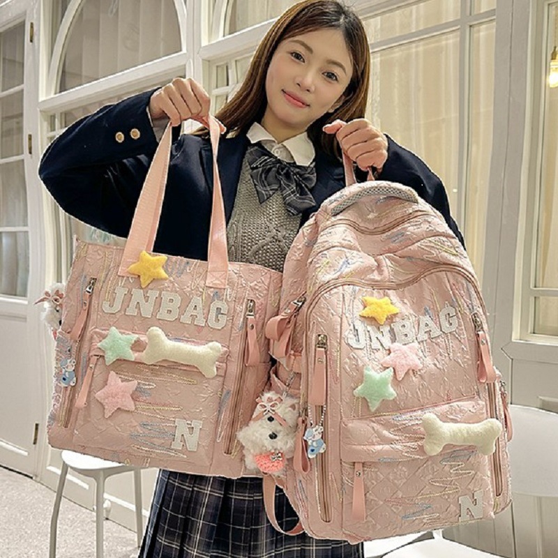 High appearance level schoolbag for junior high school girls, cute and lightweight backpack for primary school students, and large-capacity backpack for senior high school students details Picture