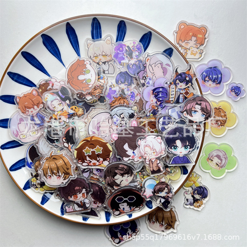 Cartoon Q Version Of The Game Around The Cute Acrylic Double-Sided Sheet Undetermined Handmade Diy Transparent Material Accessory Pieces Item Picture