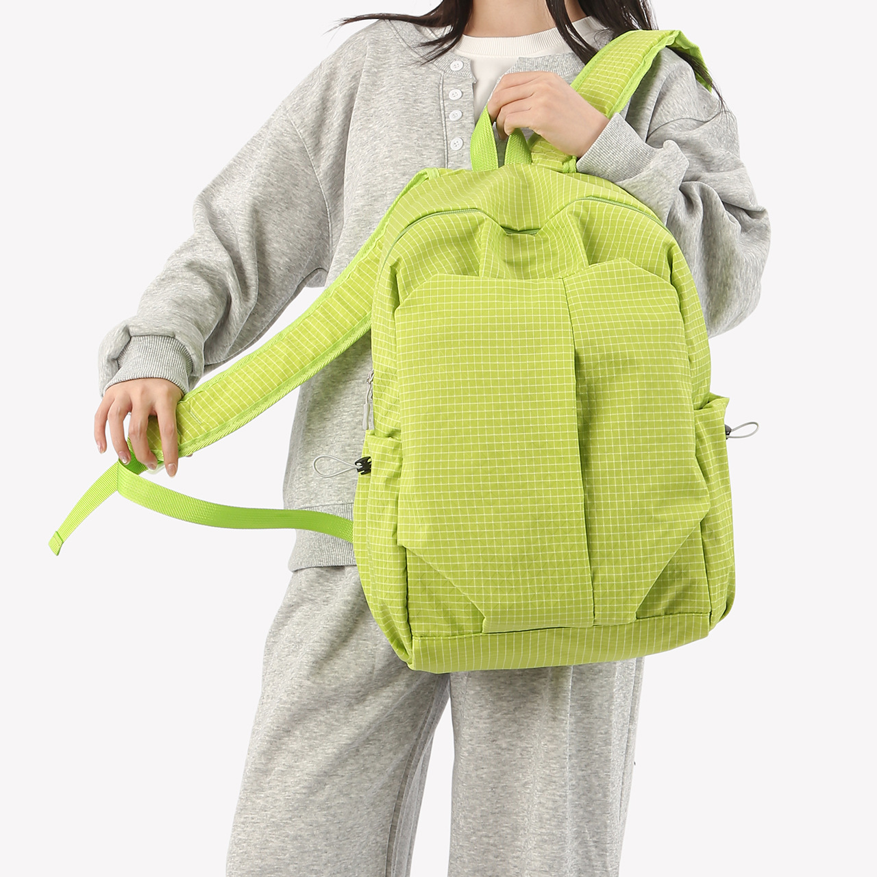 运动包/骑行背包/GYM运动包/绳袋双拉/网球包白底实物图