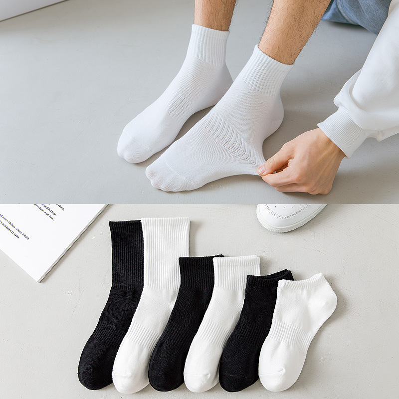 Calcetines de suelo one piece suplex calcetines de hombre calcetines deportivos de caña media transpirable negro blanco pareja medias de hombre y mujer medias de baloncesto primavera verano calcetines slim one piece suplex pic 6