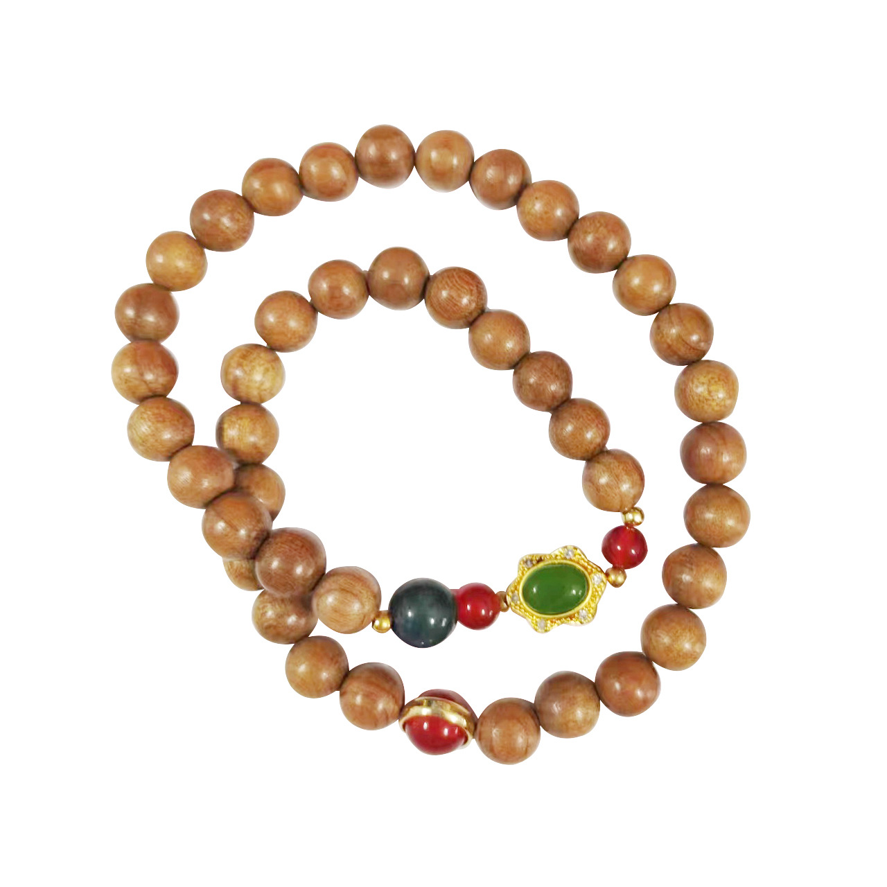 Flower Pear Rosary Lotus Seed Double Circle Disc Play Bracelet Female Original Play Gold Silk Nanshan Buddha Beads String Male A Piece Of Hair Item Picture