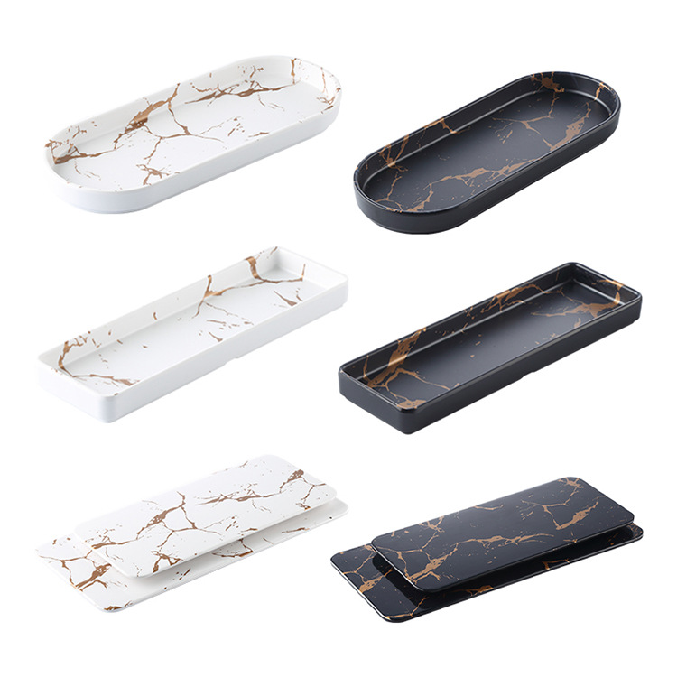 Restaurant commercial melamine tableware, Nordic plates, snack plates, cold dish plates, restaurant dining plates, plates, and snack plates Item Picture
