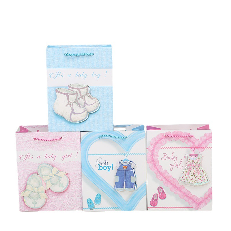 Women's Baby Shoes 3D Patch Dusting Gift Bag Tote Bag Paper Bag Birthday Gift Return With Hand Gift South America Item Picture