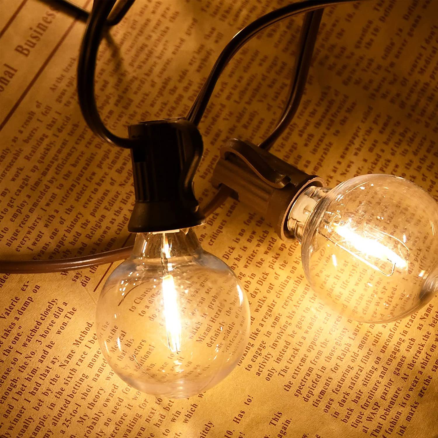 LED transparent G40 bulb outdoor waterproof 4400mAh large-capacity automatic switch night lighting wire details Picture
