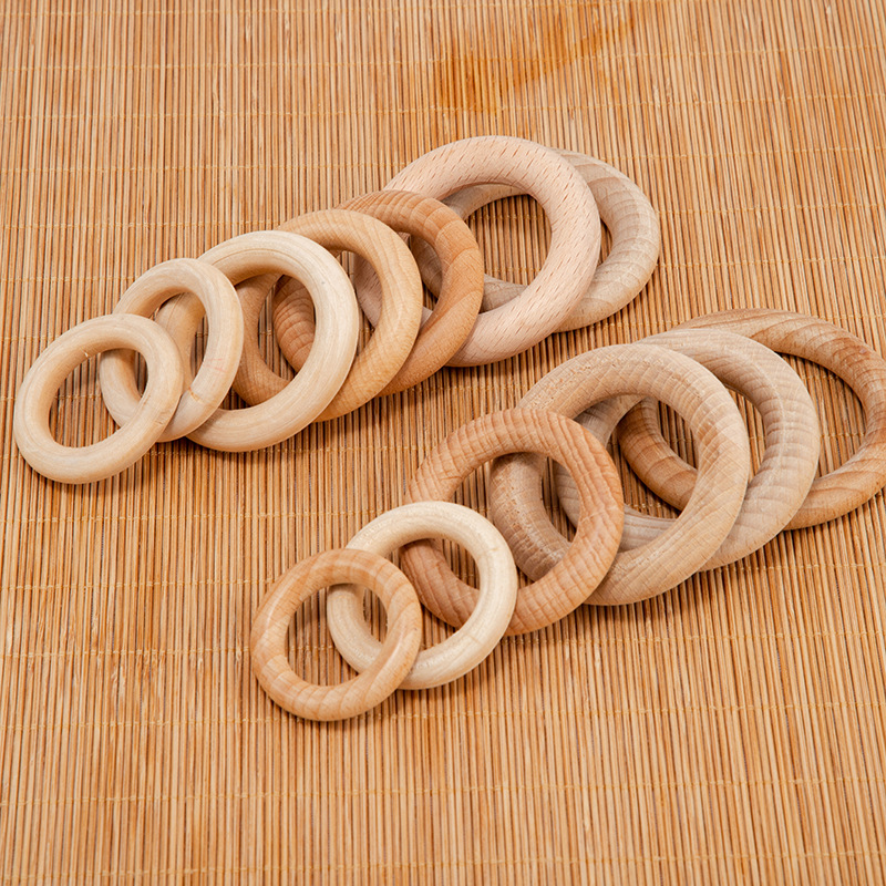 厂家供货40-70mm木质木圈木圆环 榉木木圆环 荷木圆环吊环 圆木环