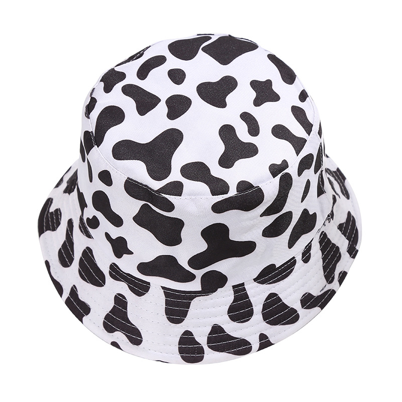 Cow panda fisherman hat summer travel casual protection 嗮 sunshade hat couple print fisherman basin hat wholesale Application Scenario