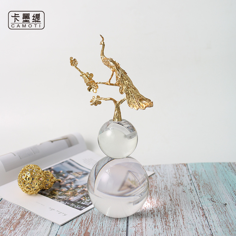 Creative crystal gourd ornaments, new Chinese-style living room entrance, TV cabinet, study, office, home decoration handicrafts, opening gifts, home soft decoration ornaments details Picture
