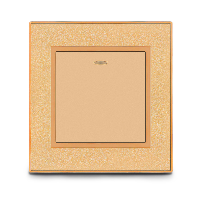 Bo Wang Smart A1 Gold Phnom Penh Wall Socket Switch Foreign Trade Light And Shade Household Switch Socket Factory Item Picture