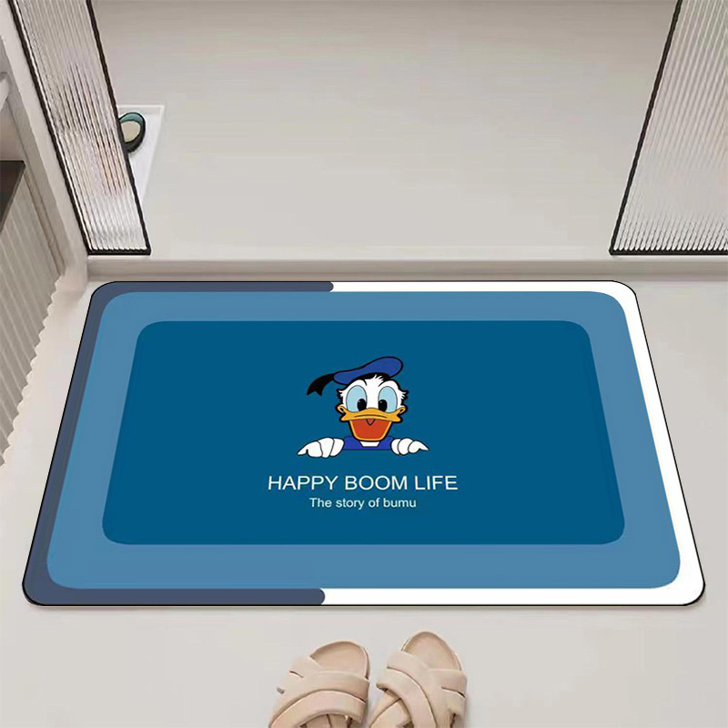 Bathroom diatom mud absorbent mat, bathroom door floor mat, entrance bathroom toilet carpet, anti-slip quick-drying foot mat