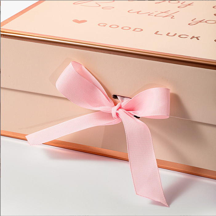 Book-shaped box packaging, one-piece flip-top folding box, women's silk scarf storage gift box, gold-embossed gift box manufacturer wholesale details Picture