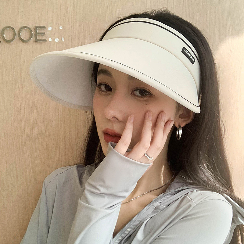 Open-top hats, large brim open-top uv sun protection hats, women's summer sun protection hats, face covering sun hats, summer sun protection hats wholesale Specification image