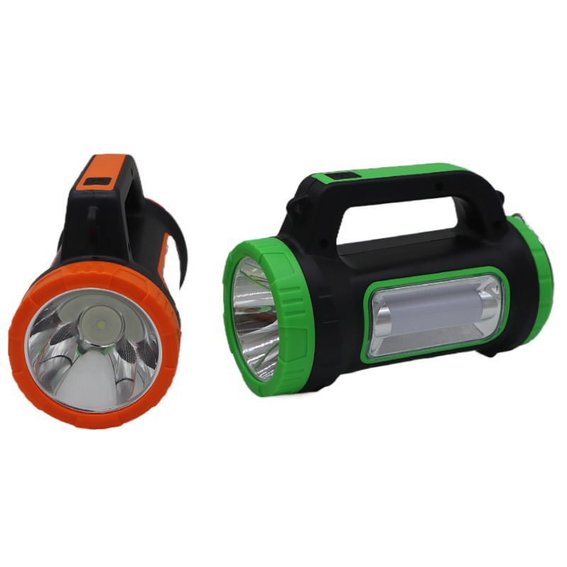 New cross-border solar LED high-intensity portable light with side light, USB charging, outdoor searchlight, night fishing emergency flashlight Specification image