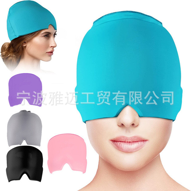Temu Amazon Cold And Hot Compress Relief Head Wrap Migraine Relief Cap Gel Ice Cap Single Layer Head Wrap Item Picture