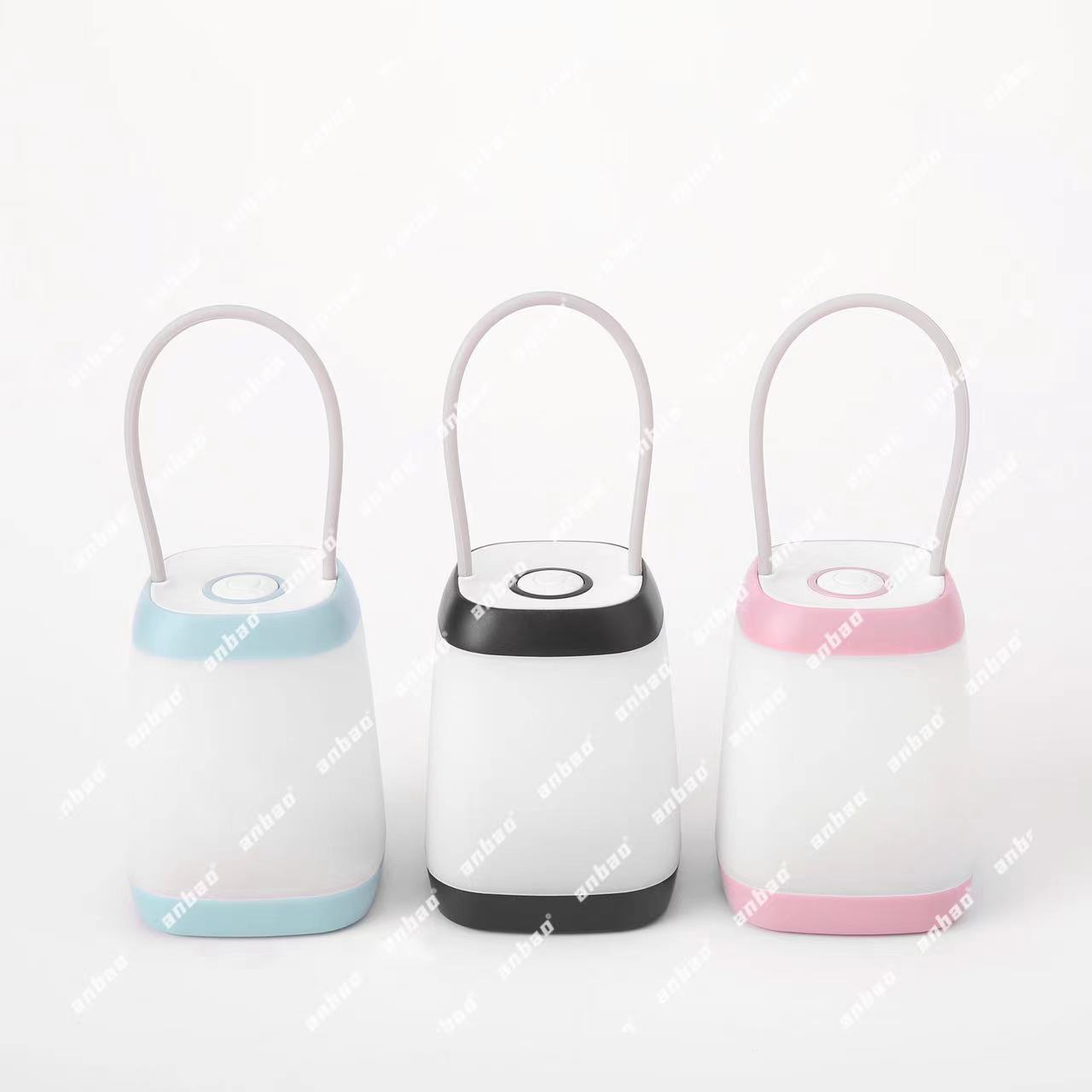 New mini creative bedroom bedside night light, dimmable rechargeable portable camping lamp