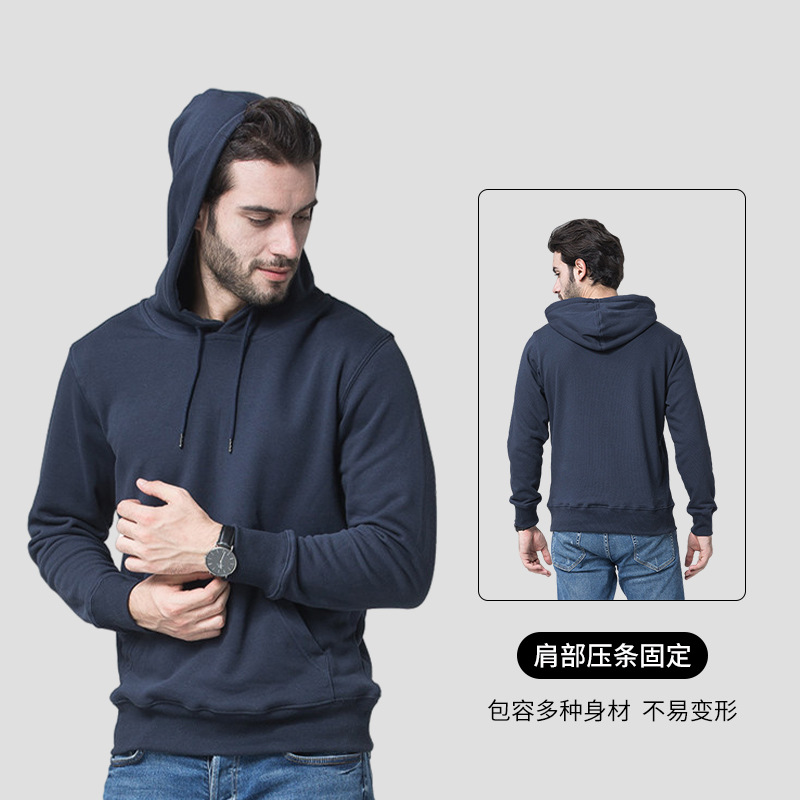 Zhongde BYB003 pullover hooded loose trendy sweatshirt in stock for wholesale. LOGO printing and DIY text printing available details Picture