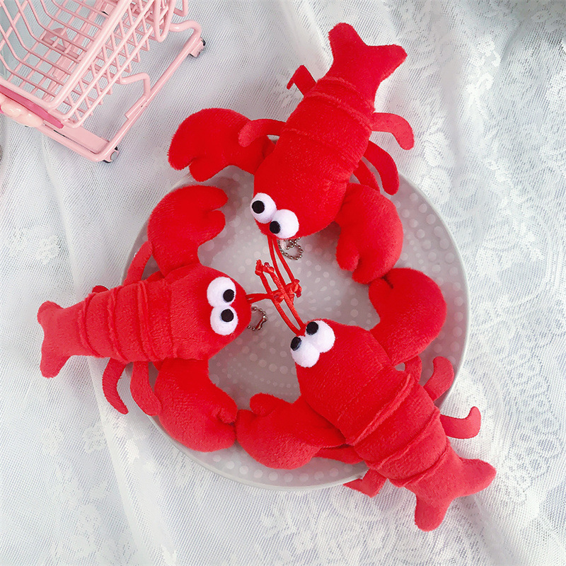 Creative Crayfish Toy Plush Hanging Pendant Doll Bag Key Chain Restaurant Gift Manufacturers Supply details Picture