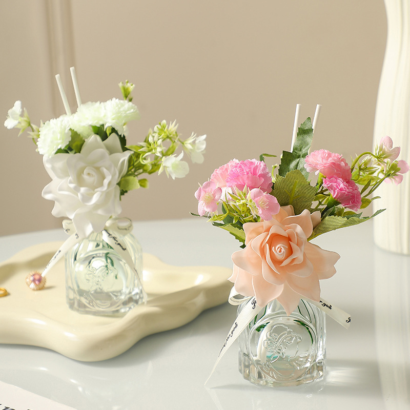 无火花艺香薰干花装饰卧室卫生间香水扩香氛精油空气清新藤条摆件