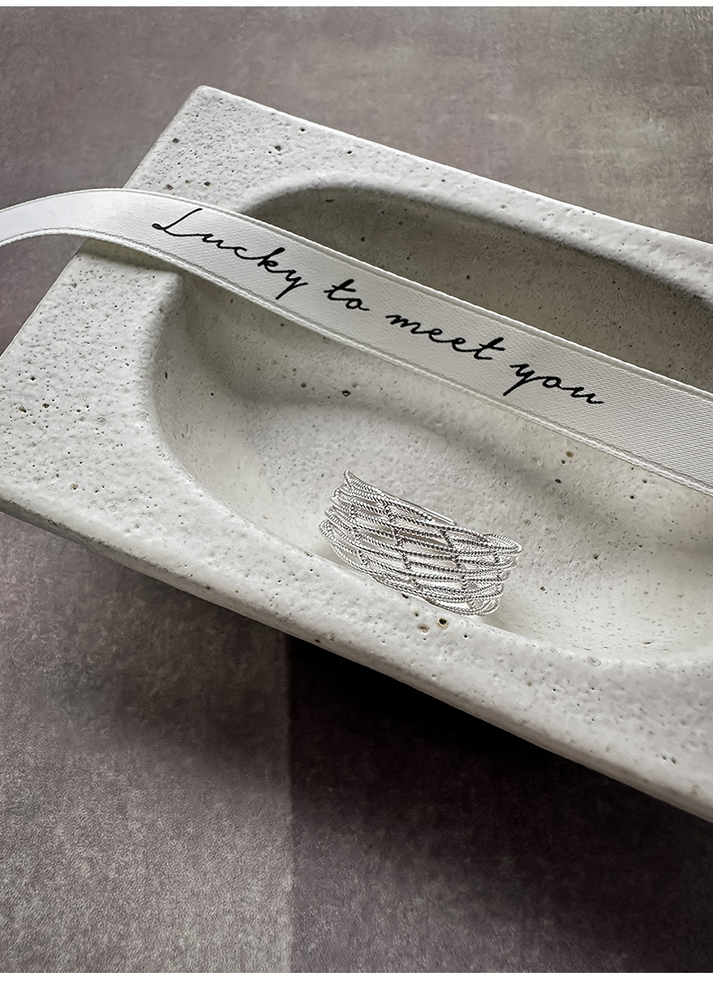 S925纯银韩版小众设计感闪光复古编织戒指韩式风个性手工指环批发详情10