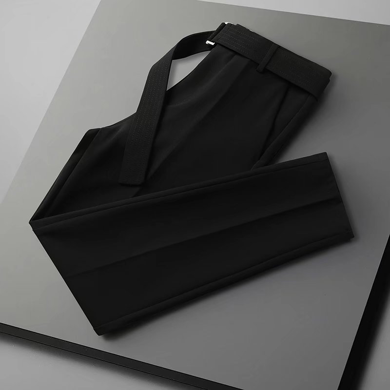 American long pants for men spring and summer, 9-inch dress pants for men, business 9-inch pants, casual and formal straight-leg pants for men details Picture