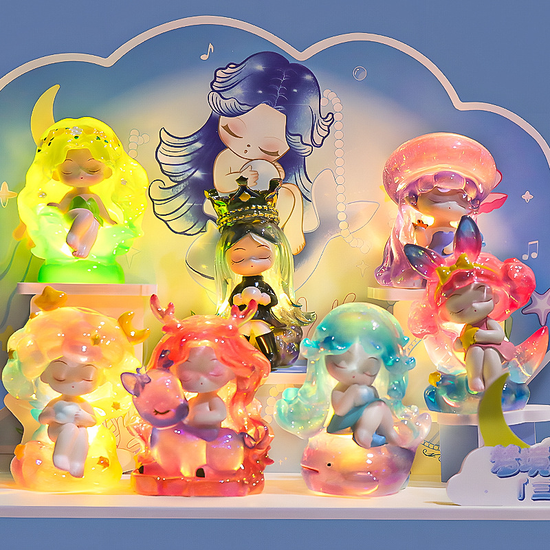 新品梦境之夜三代盲盒潮玩发光手办家居树脂装饰品摆件送女友礼物