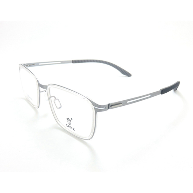 9676方形镜架男士商务眼镜框纯钛架超轻弹性腿无螺丝镜架近视镜详情图4