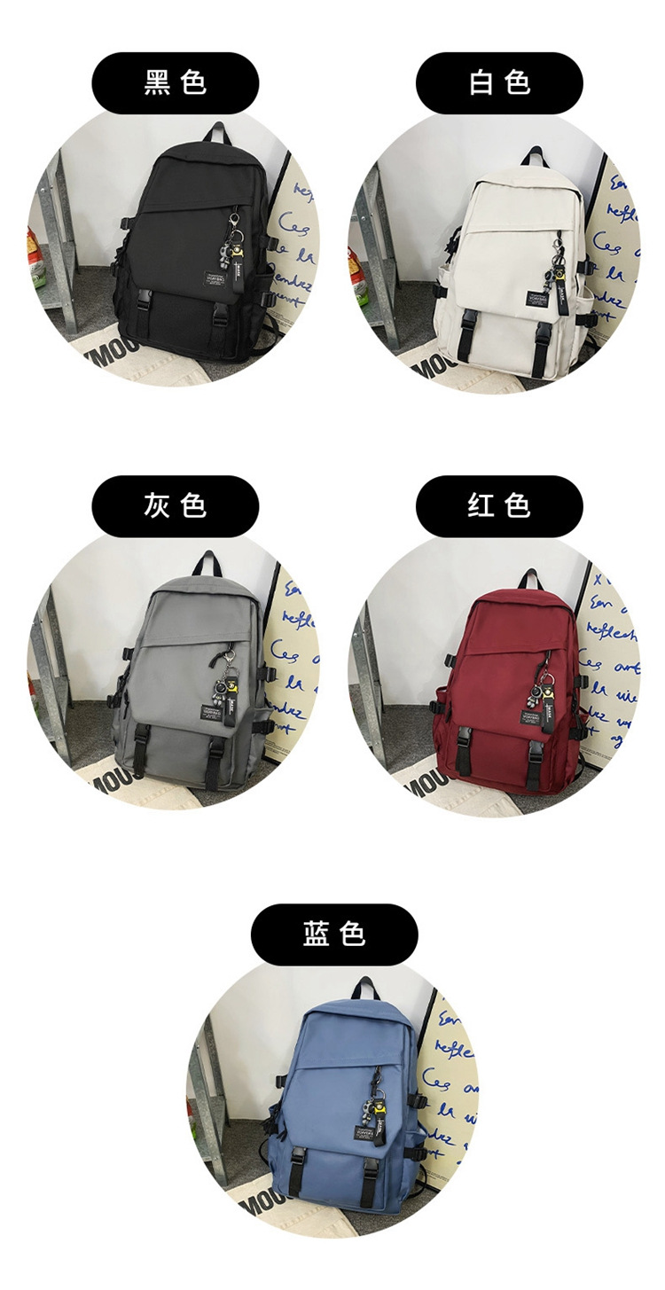 跨境双肩包简约女大学生百搭大容量电脑旅行背包女初中高中生书包详情7
