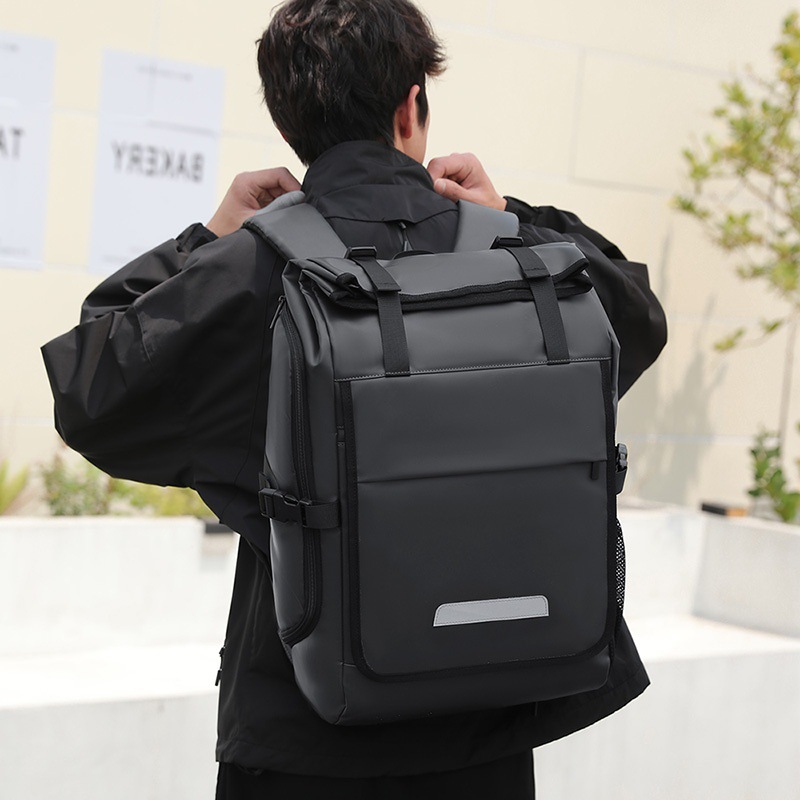男士双肩包新款商务大容量电脑包多功能单肩斜挎包手提旅行背包