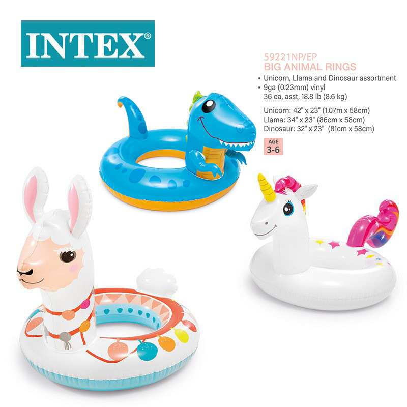 Wholesale of INTEX59221 animal-shaped swimming rings, children's swimming rings, baby armpit rings and water play toys