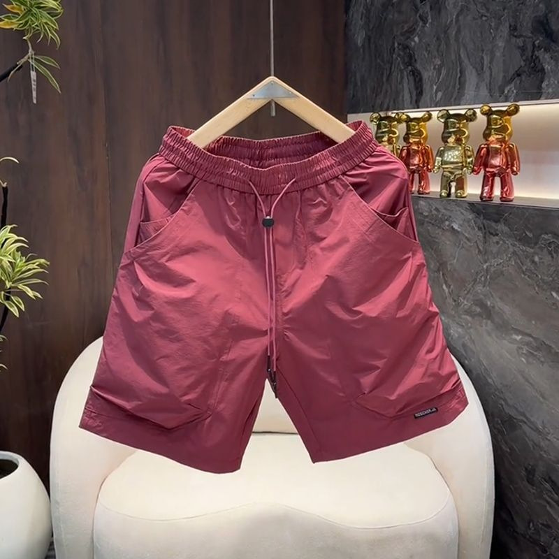Summer new style simple and high-end quick-drying shorts for men, American trend loose and versatile casual workwear capri pants
