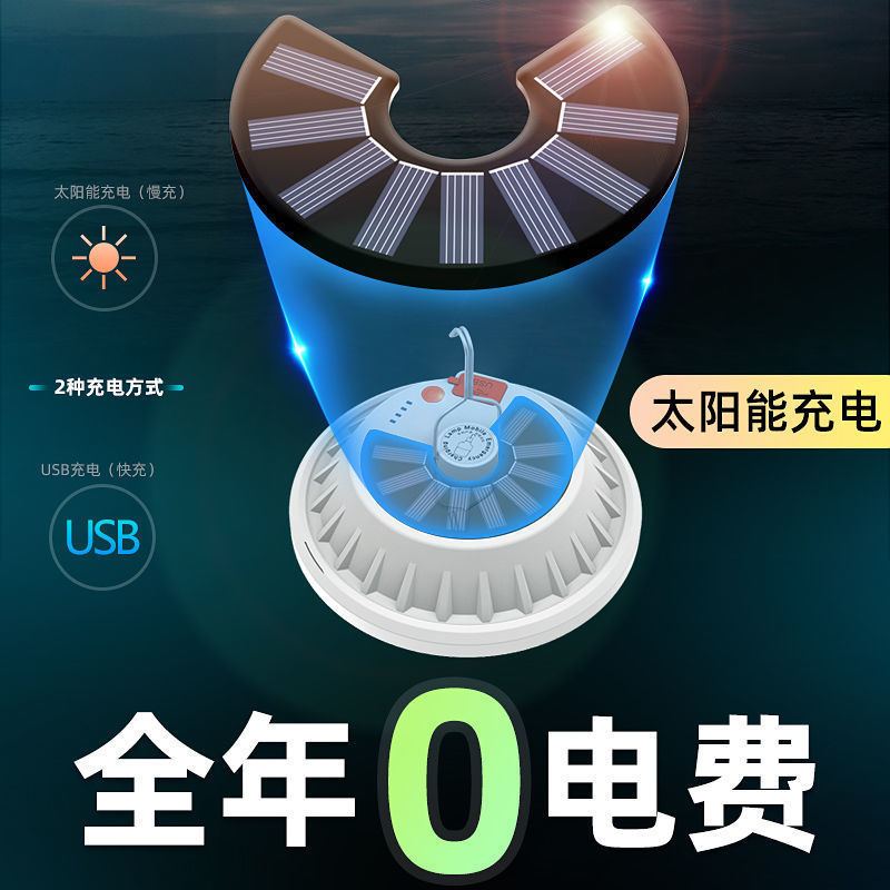 可充电LED电显家用移动夜市摆摊地摊神器太阳能照明应急停电灯泡 Specification image