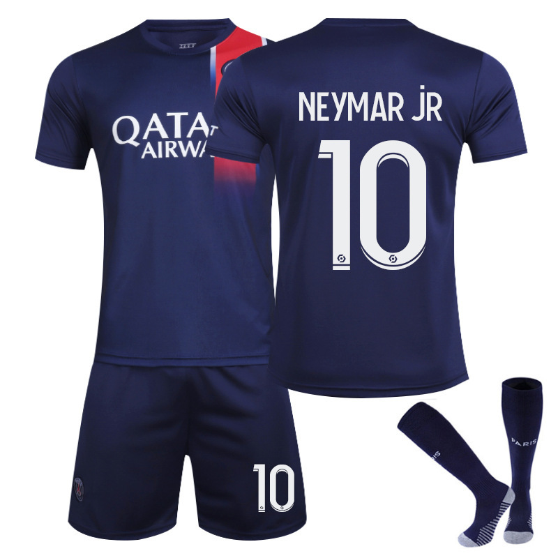 23-24巴黎主场球衣30梅西7姆巴佩10内马尔足球服成人儿童套装图