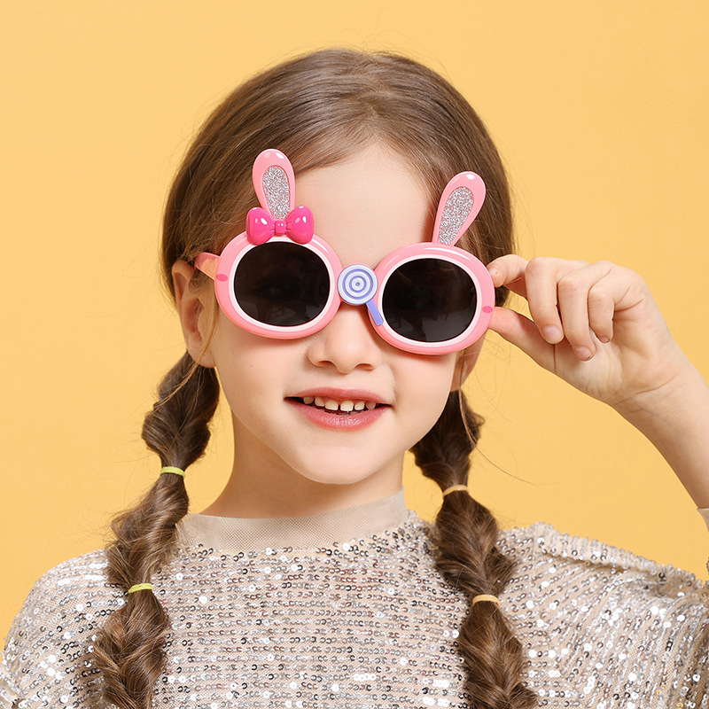 Children's Sunglasses Cartoon Rabbit Children's Mirror Sunglasses Polarizing Mirror Student Sunglasses Children's Sunshade Mirror 8-126