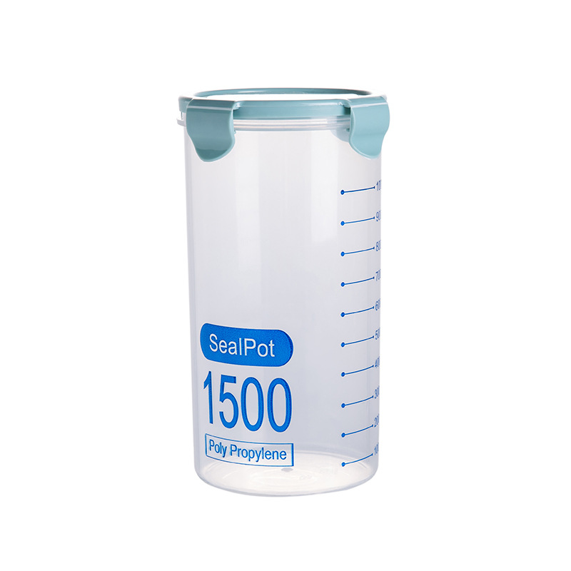 Transparent plastic sealed jars, refrigerator preservation jars, kitchen five-grain storage boxes, food storage and preservation jars Item Picture