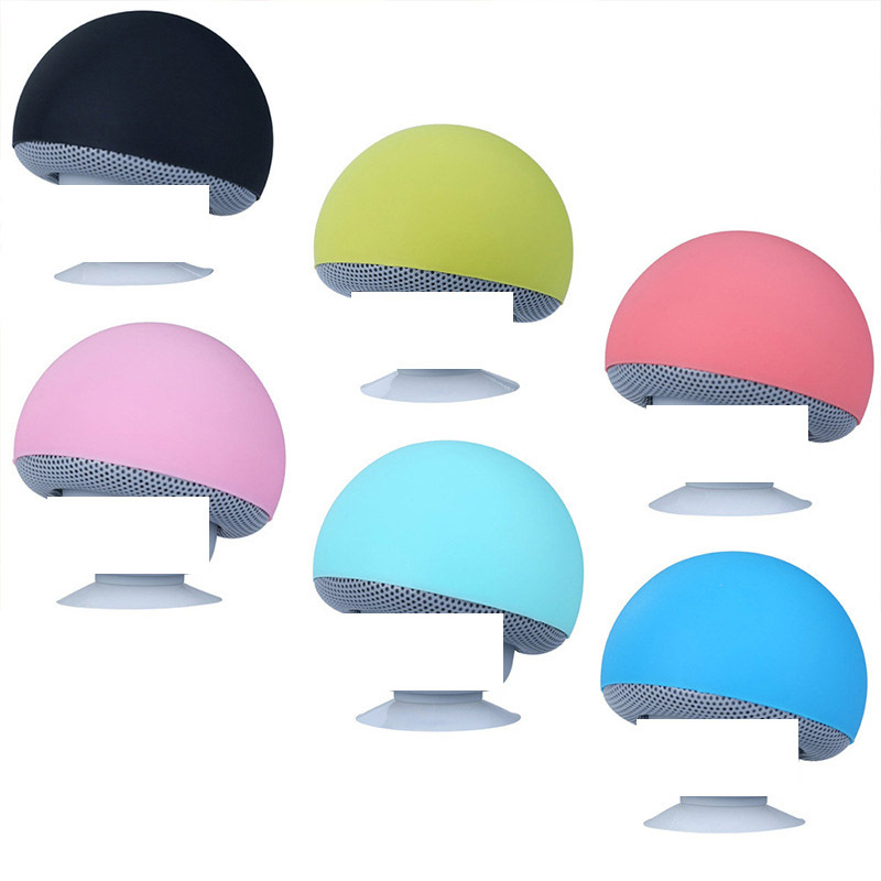 Creative cartoon gifts, small mushroom Bluetooth speaker, waterproof suction cup, mobile phone stand, small subwoofer, mini speaker Application Scenario