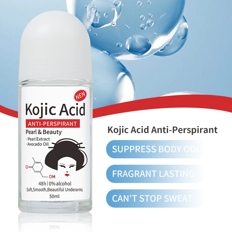 Cross-border Kojic Acid Beads Antiperspirant Lotion, Long-lasting Fragrance, Underarm Fresh Scent, Body Odor Liquid, Odor Spray, 50ml for Export details Picture