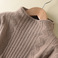 半高领羊绒衫羊绒加厚自由领麻花修身保暖打底衫毛衣图
