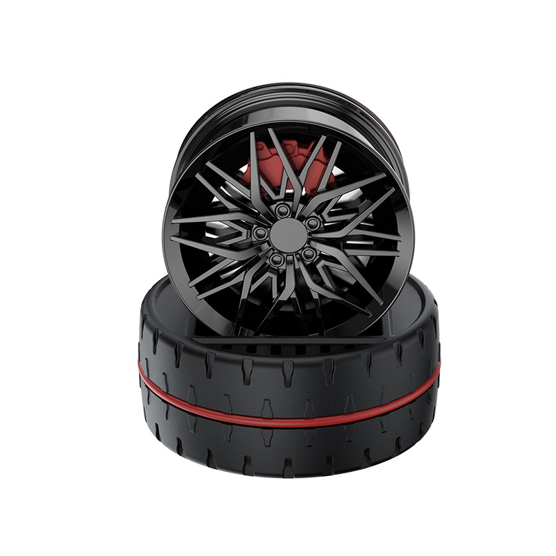 Cross-border wheel Hub Solar light-sensing rotating aromatherapy creative car perfume, high-end interior center console decorative item Item Picture