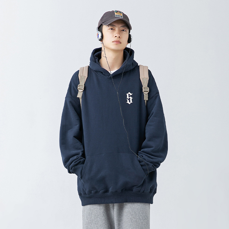 Hanlu Japanese men's fashion brand printed fleece hooded sweatshirt for men 2023 Spring New style American heavyweight hoodie q details Picture