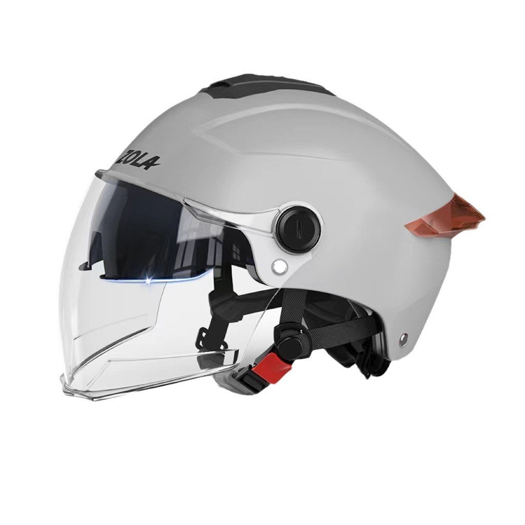 The new national standard 3C certified double mirror electric motorcycle helmet for women and men electric car half helmet summer sunscreen safety helmet Item Picture