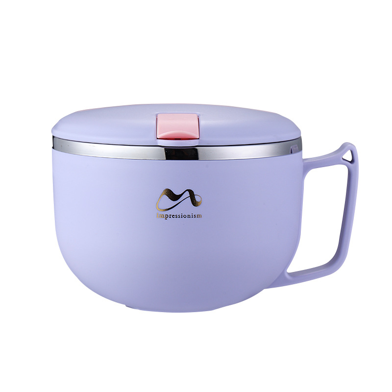 Popular 304 stainless steel instant noodle bowl, student lunch box, large insulated fast food cup for dormitory, portable lunch box for work Item Picture