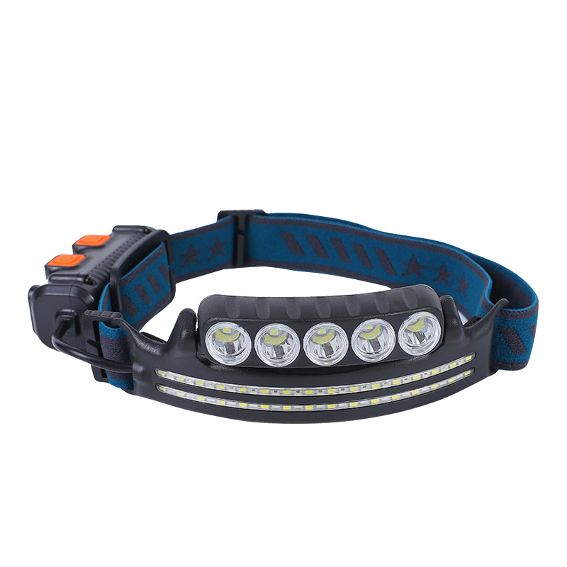 Headlamp strong light charging ultra-bright head-mounted flashlight, night fishing special sensor floodlight cob headband led lighting lamp Item Picture