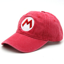 Super Mario Embroidered alphabet sunshade hats for men and women Sunscreen baseball caps Mario Bros. cap