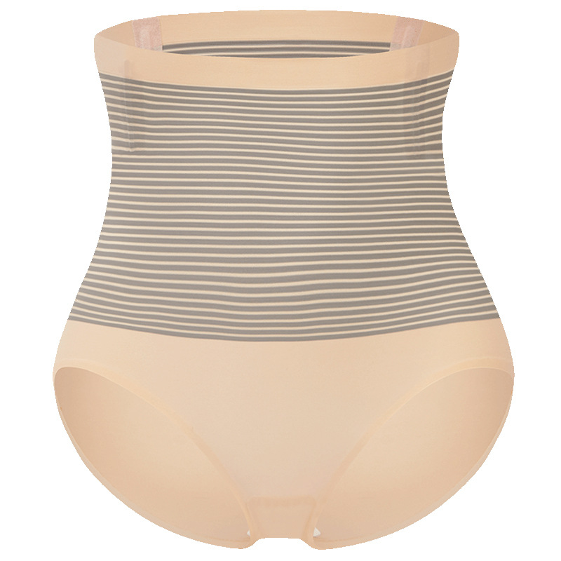 Warm Self-Heating Fiber High-Waist Belly Pants Women's Waist Lift Hip Seamless Autumn And Winter Belly Belly Pants Women's Shapewear Item Picture