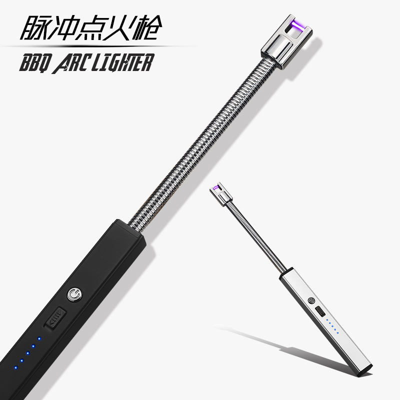 875-1金属弯管电弧点火枪显示煤气灶点火棒户外防风电子点火器