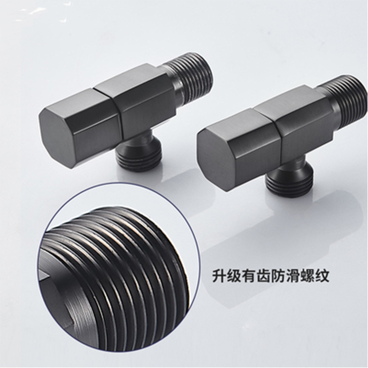 Gun Gray Angle Valve All Copper Triangle Valve Cold And Hot Water Toilet Water Heater Water Valve Switch 4 Faucet Household details Picture
