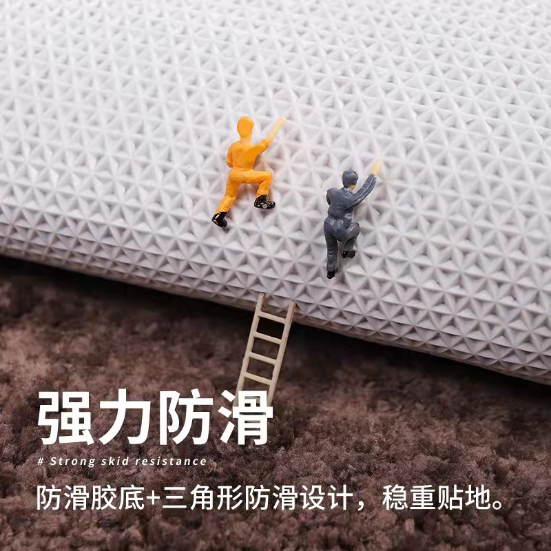 High Plush And Thickened Carpet Mat Bathroom Absorbent Non-Slip Mat Bedroom Bathroom Door Foot Mat Specification drawing