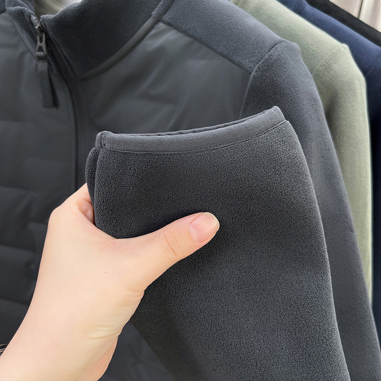 轻薄羽绒服 秋冬季男士羽绒服立领夹克白鸭绒加厚保暖抓绒衣外套详情32