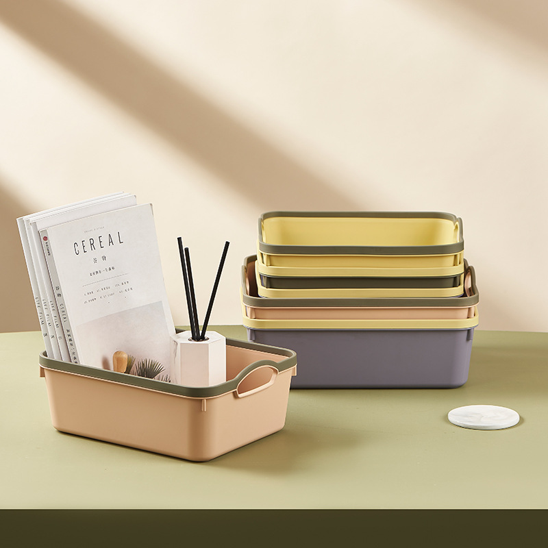 Home bathroom, toilet, kitchen, organizing box, storage box, sundries storage basket, snack table storage box full figure