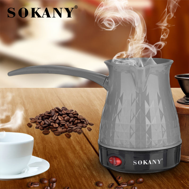 外贸SOKANY219土耳其咖啡壶电热煮茶热奶壶分离意式摩卡壶混装图