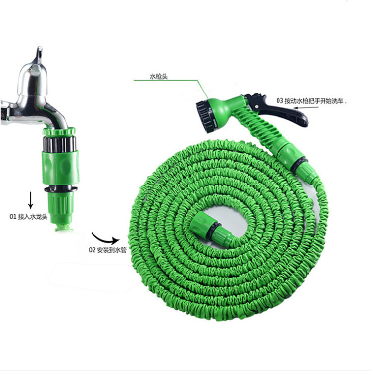 Manufacturers wholesale retractable hose household car wash high-pressure water gun garden spray set hose magic garden hose